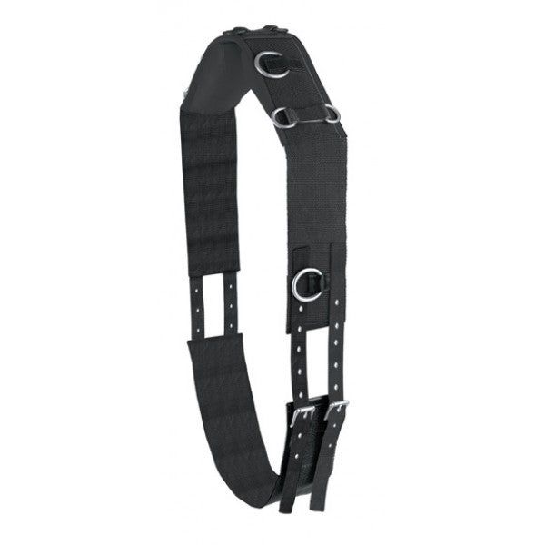 Camelot® Synthetic Web 10-Ring Training Surcingle, Color: black-1, Size: Horse