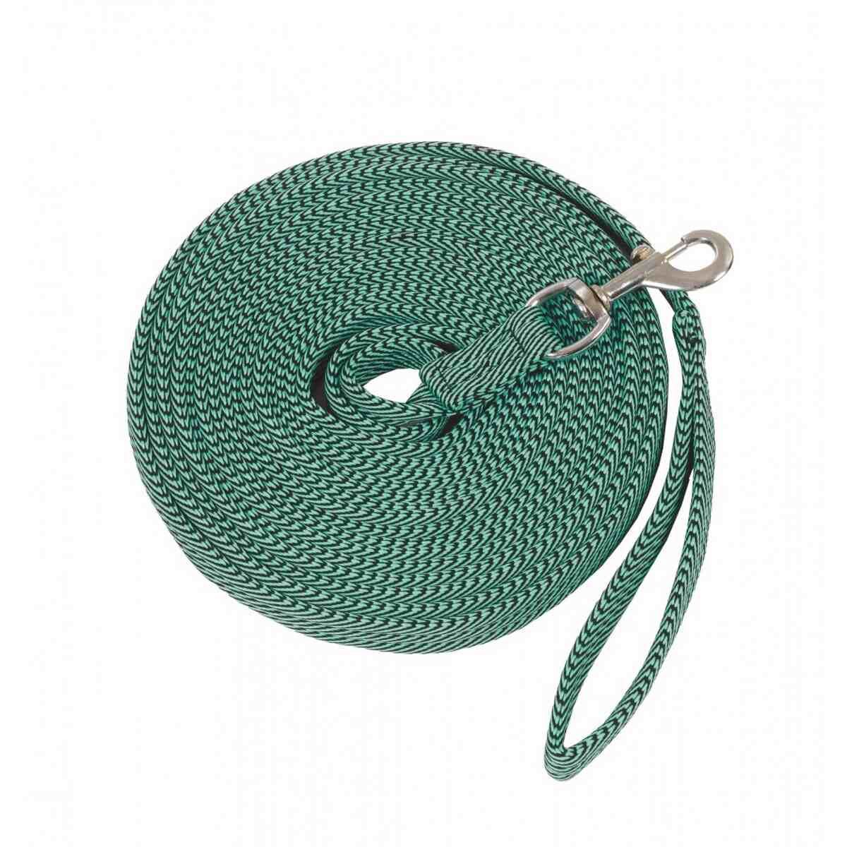 Centaur® 25' Cushion Web Lunge Line, Color: aqua-grey, Length: 25 ft
