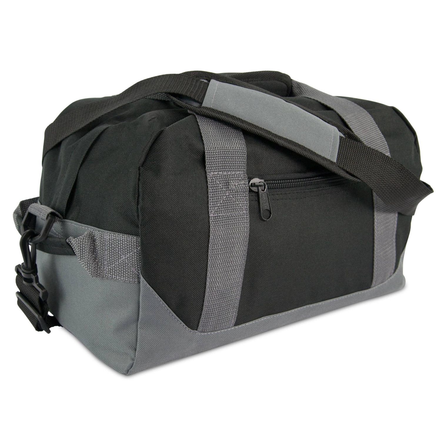 14" Small Duffle Bag Two Toned, Color: black-2