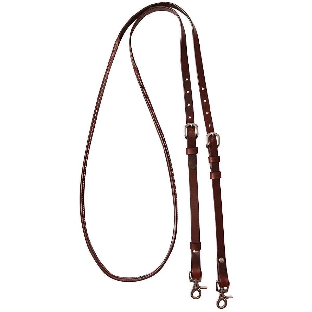 Adj Roping Rein Buckle / Keeper Ends, Color: chocolate