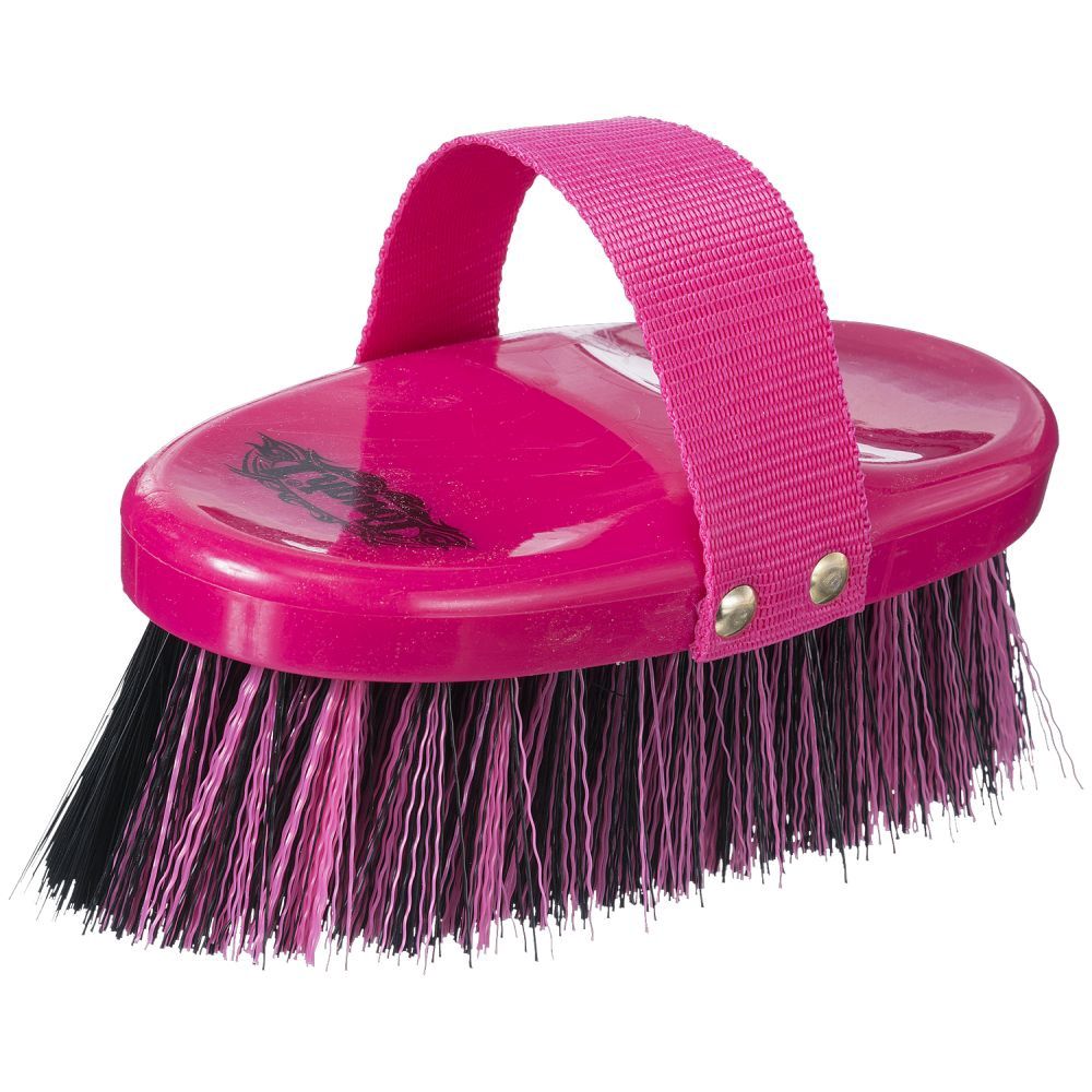 Comfort Grip Angled Med / Soft Bristle Brush, Color: Pink