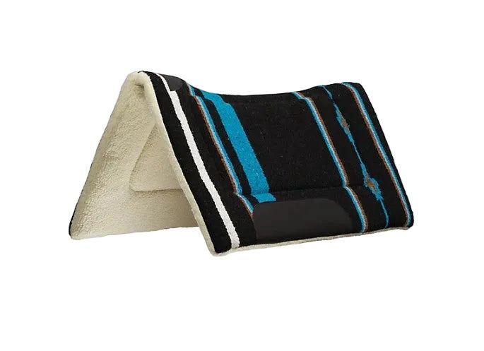 Contoured Acrylic Saddle Pad, Color: Black / Blue