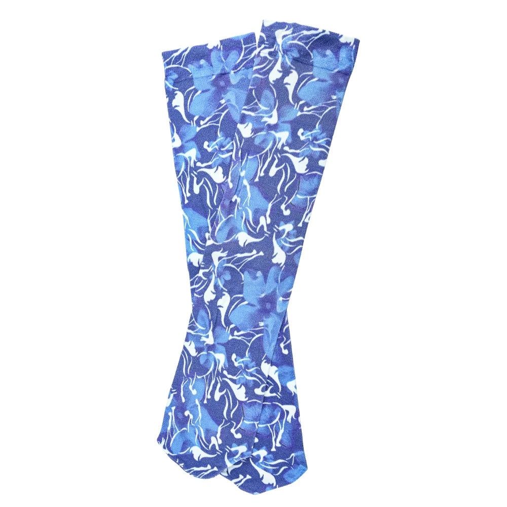 AWST Int'l Blue Flowers Socks, COLOR PATTERN: BLUE FLOWERS