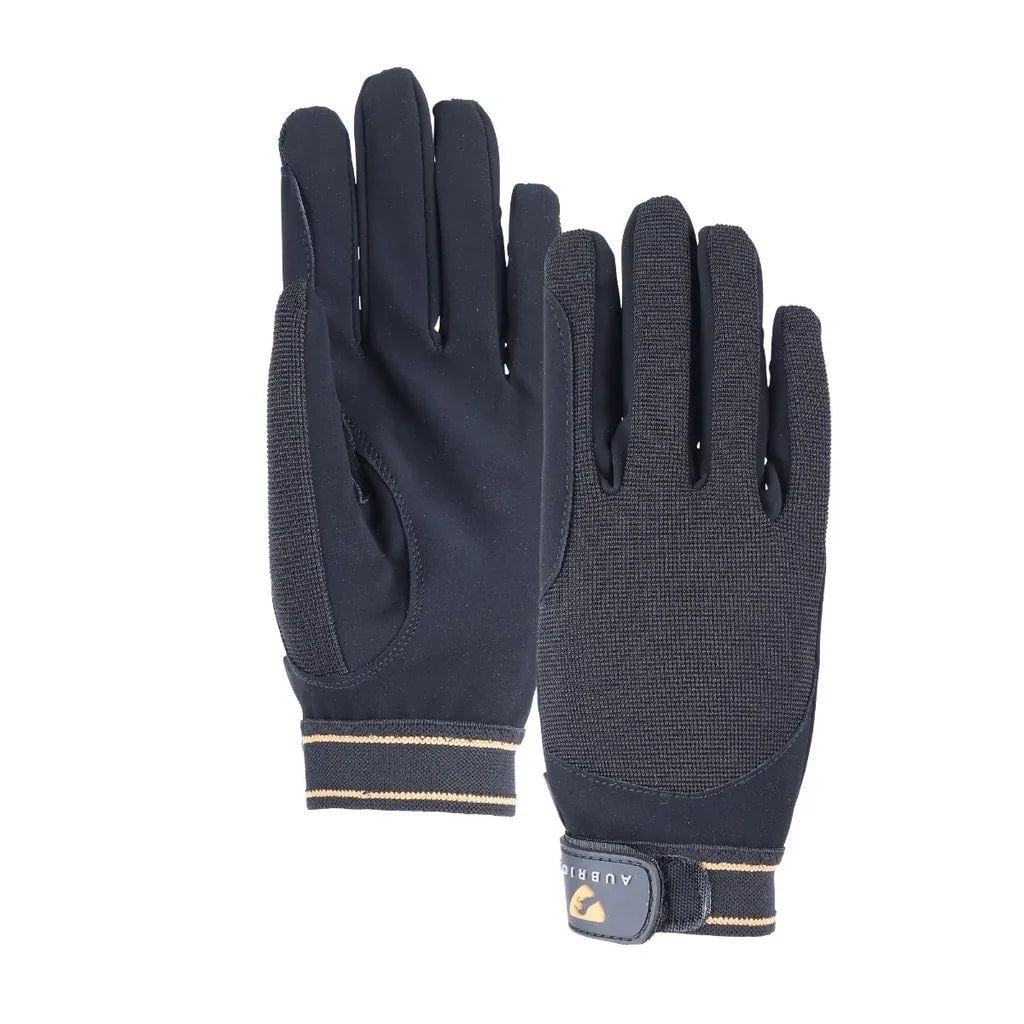 Aubrion Child's Stratos Riding Gloves, Color: Black, Size: S