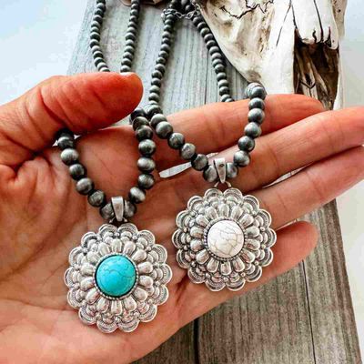 BR Western Navajo Style Concho Necklace