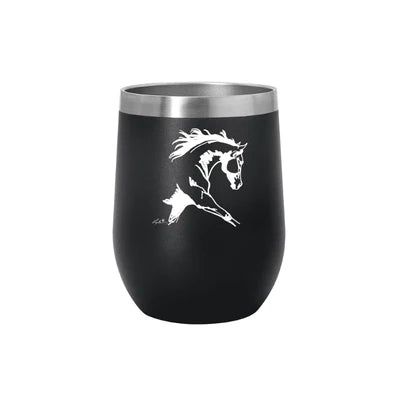 12 oz SS Wine Tumbler W/ Slide Top Lila, Color: BLACK, Size: 12 OZ