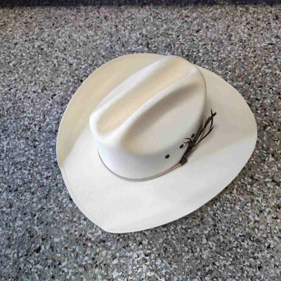 AHM White Straw Cowboy Hat