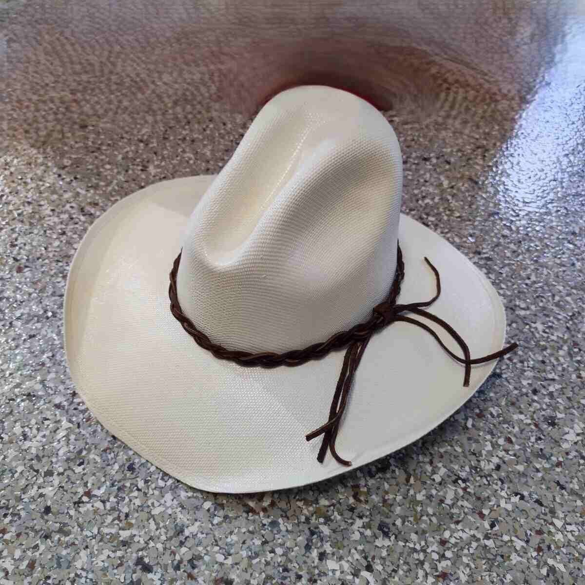 High Crown Straw Cowboy Hat, Size: M