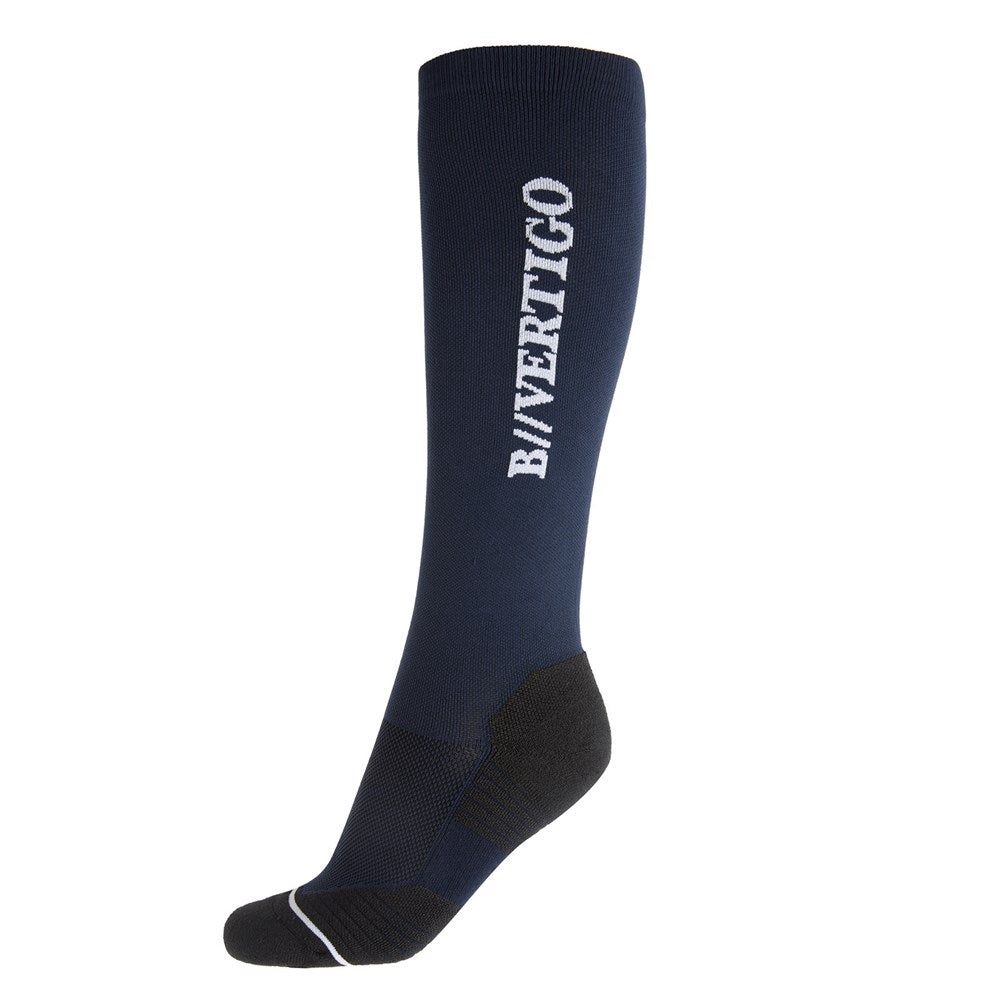 B Vertigo Compression Knee Socks, Color: dark-navy, Size: Women's 5-7.5