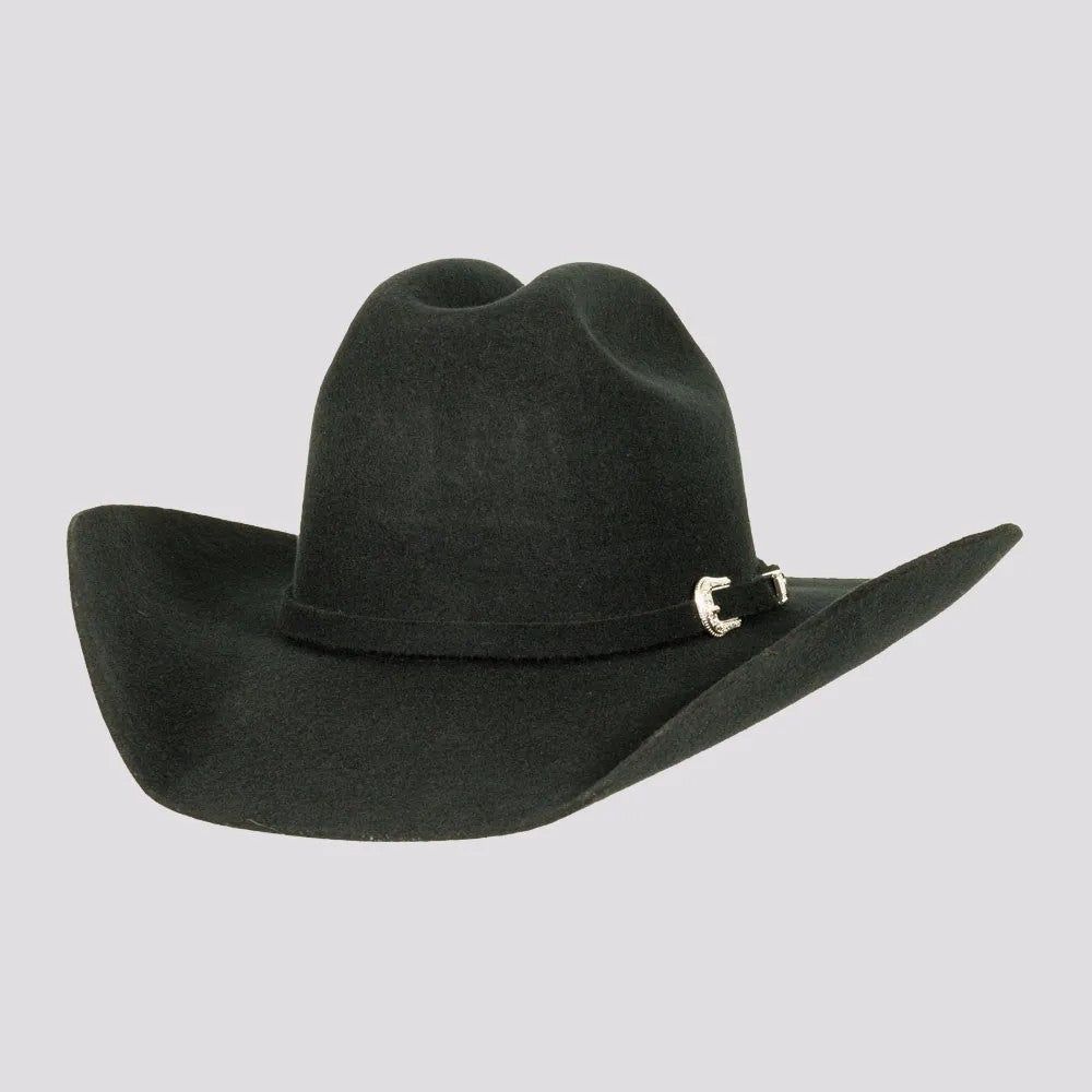 Cattleman Felt Cowboy Hat, Color: black-2, Size: S