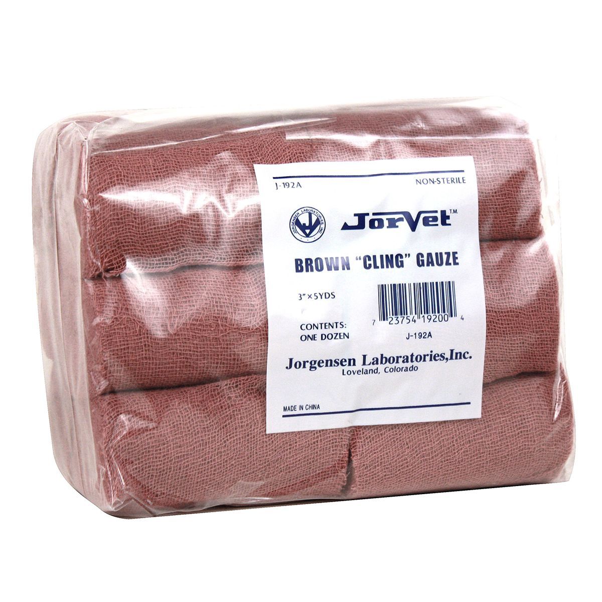 Brown Cling Gauze, Options: 3" x 5 yds