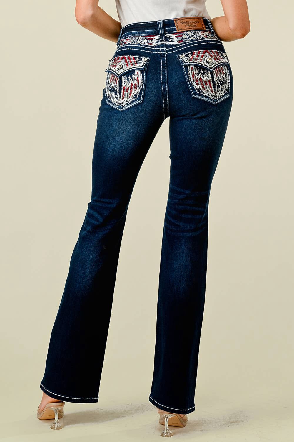 701 Bootcut Stretchy Women's Bling Jeans, Size: 1