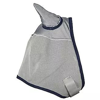 Fly Mask w/ Ears and Reflective Trim, Color: GRY, Size: S