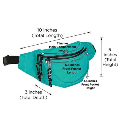 DALIX Fanny Pack with 3 Pockets