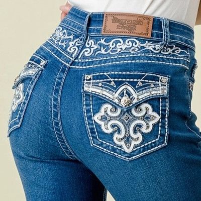 314 Flare Embroidered Stretchy Women's Bling Jeans