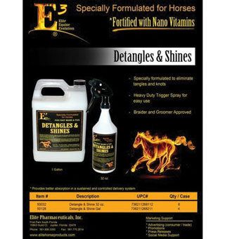 E3 Detangles &amp; Shines, Size: 1 Gal