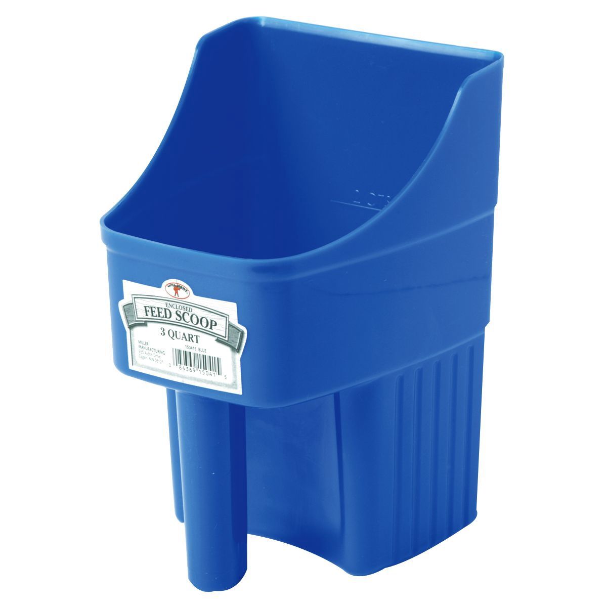 Enclosed Plastic Feed Scoop, Color: blue-1