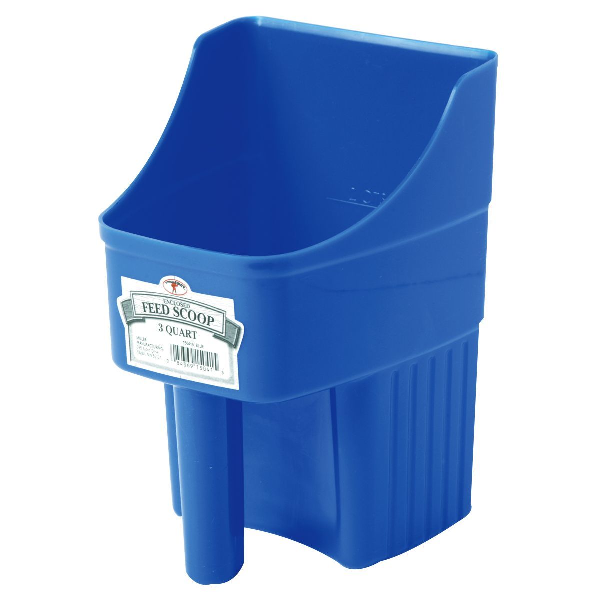 Enclosed Plastic Feed Scoop, Color: blue-1