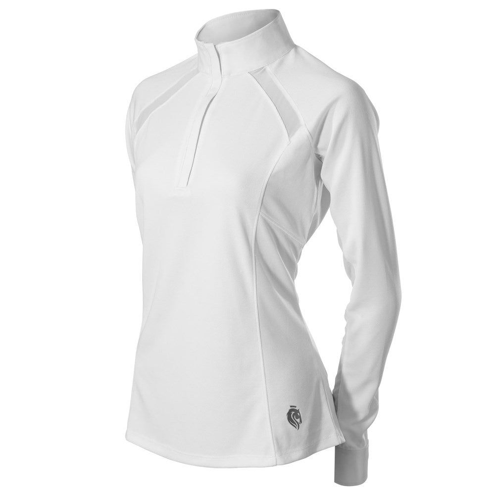 Eq Ingrid Women's Long Sleeved Show Shirt, Color: white, Size: 1X