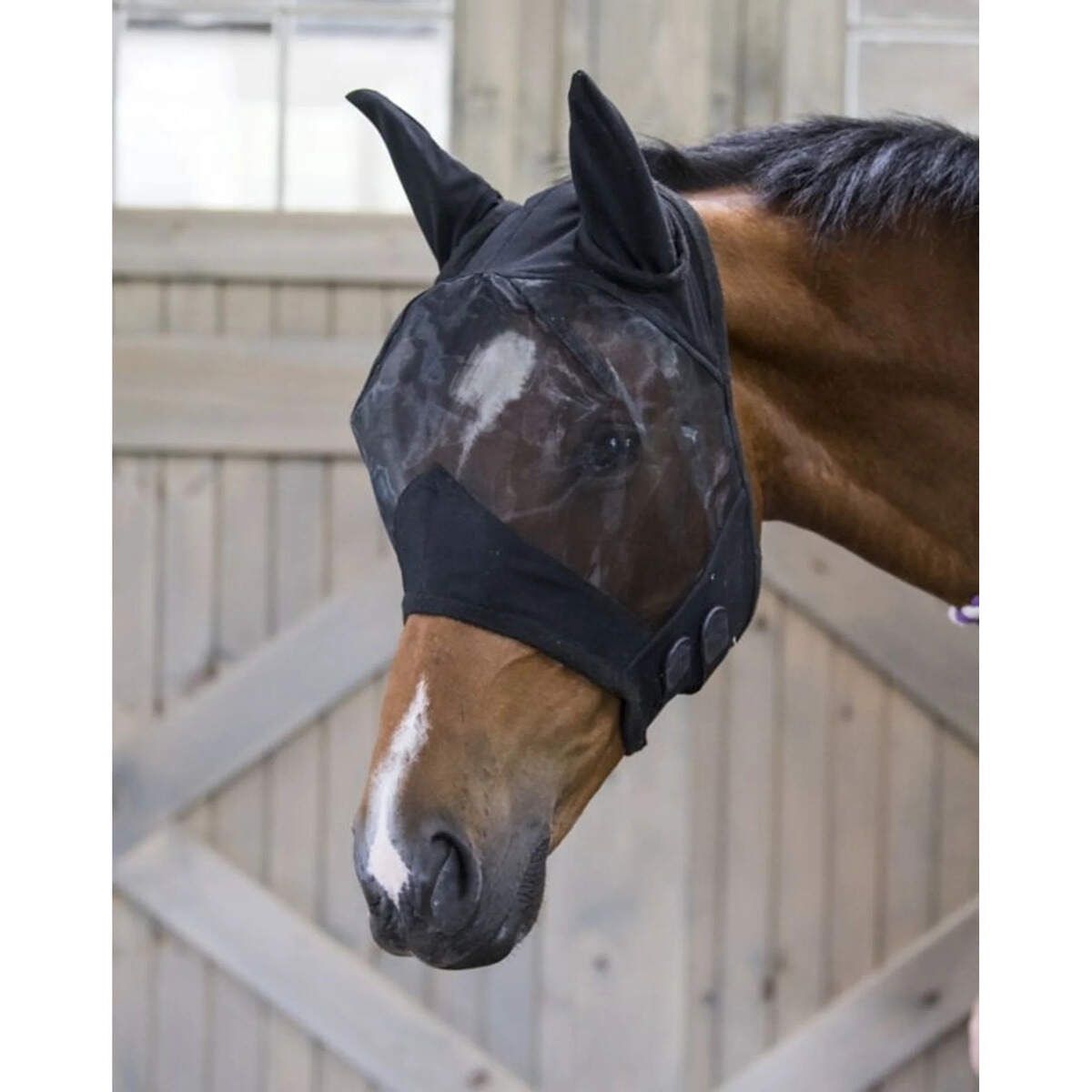 Defender® Comfort Fly Mask w/ Ears, Color: Black, Size: Cob