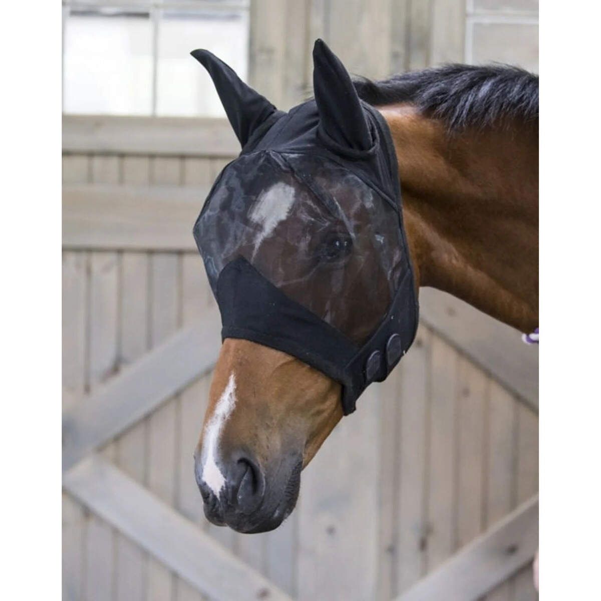 Defender® Comfort Fly Mask w/ Ears, Color: Black, Size: Cob