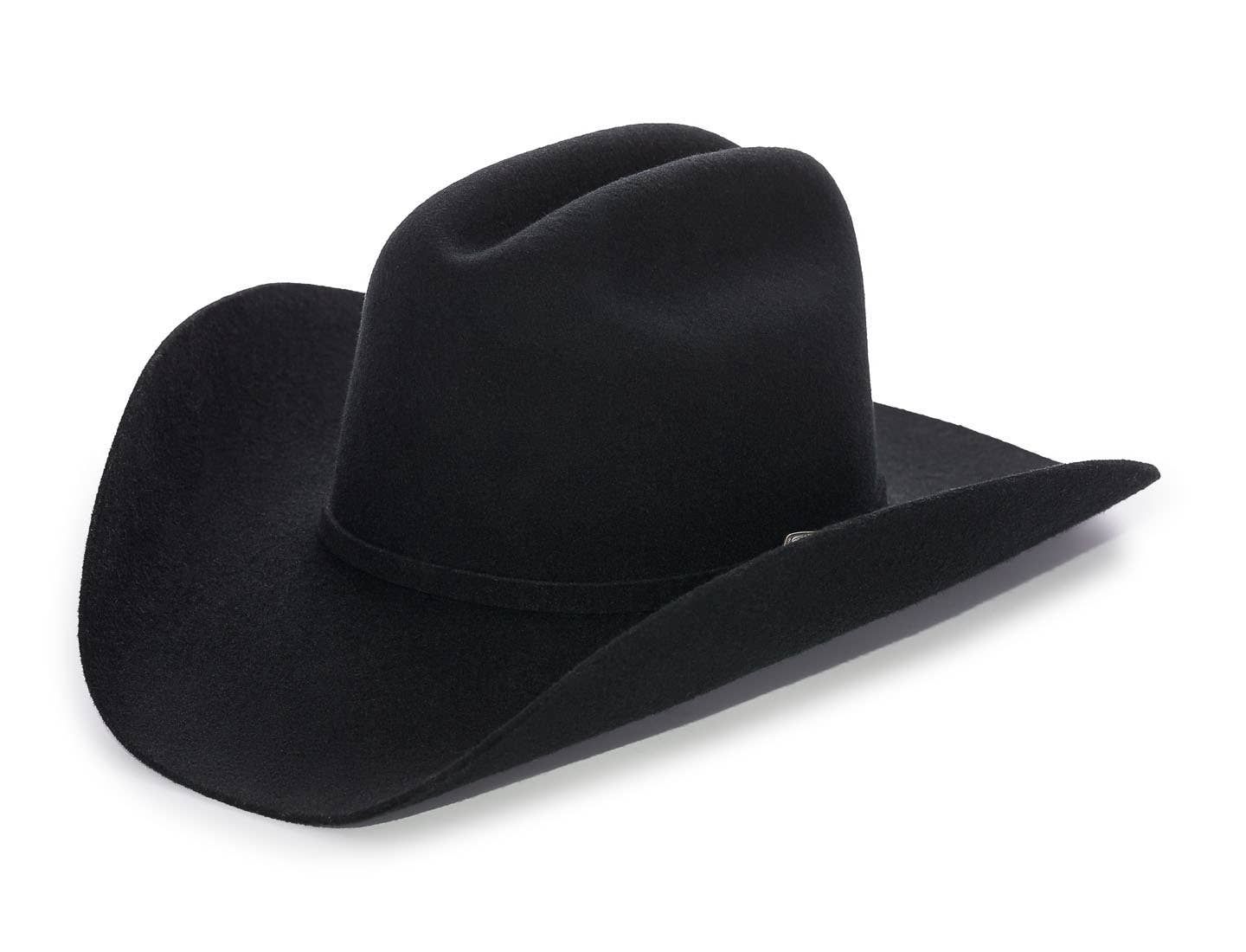 Denton Low Cattleman Cowboy Hat Black, Color: black, Size: 6 7/8