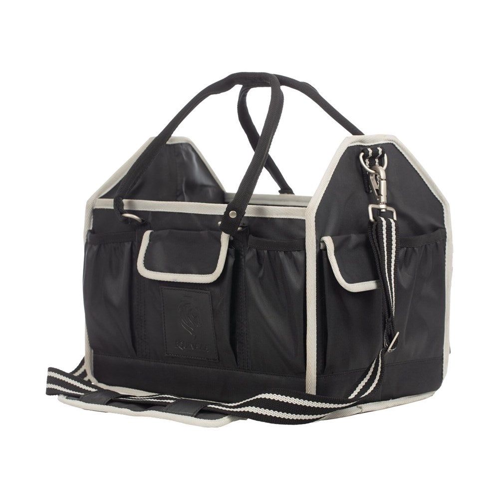 Eq Darby Large Collapsible Grooming Tote, Color: black-silver