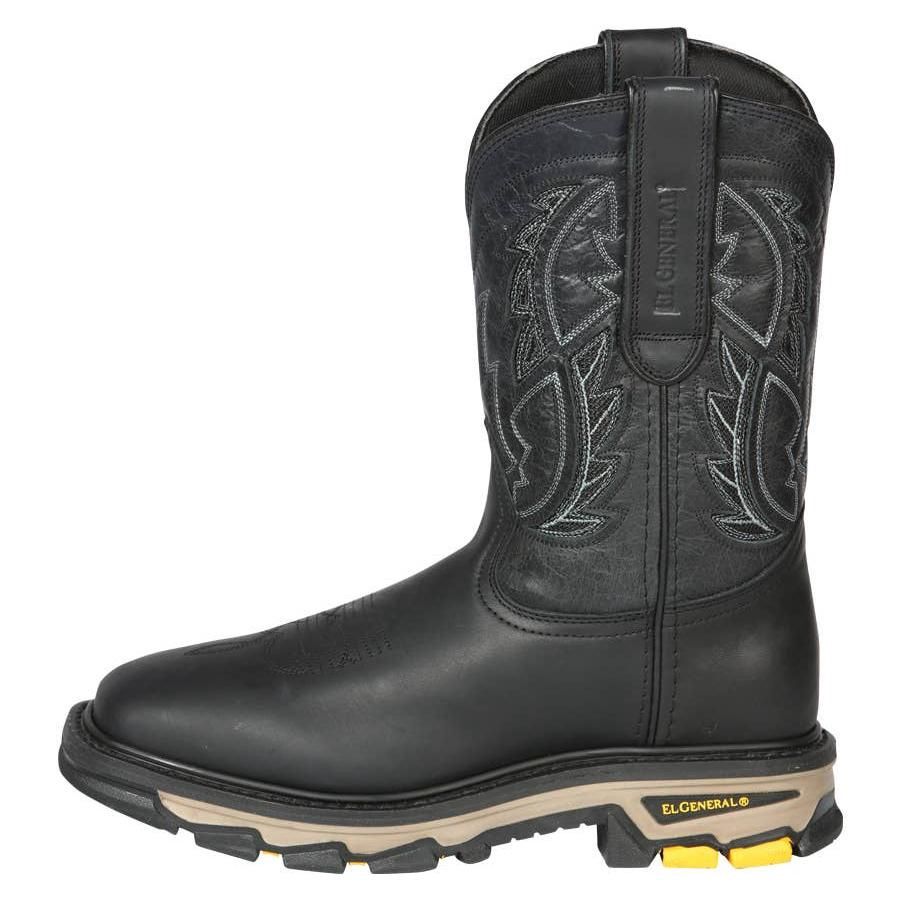 El General Men's Black Work Boot - BOTA TRABAJO, Color: black-2, Genero: CABALLERO, Size: 8