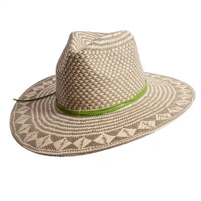 Eppie Natural &amp; Green Straw Sun Hat
