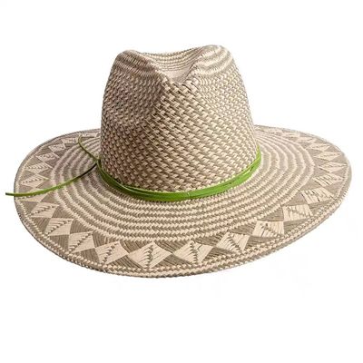 Eppie Natural &amp; Green Straw Sun Hat