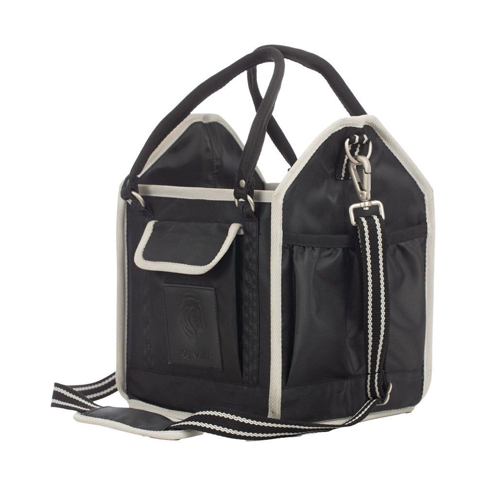 Eq Darby Small Collapsible Grooming Tote, Color: black-silver