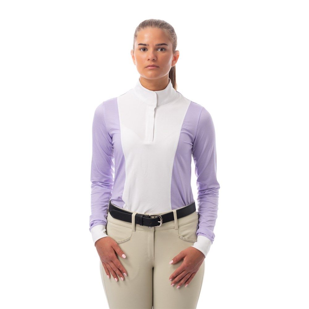 Eq Martha Women's Long Sleeved Show Shirt, Color: lavender, Size: S