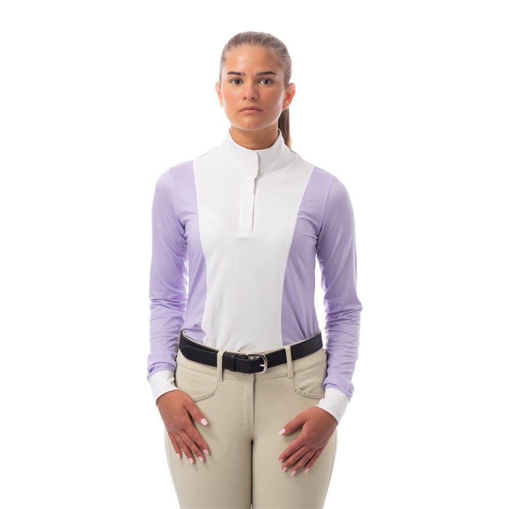 Eq Martha Women's Long Sleeved Show Shirt, Color: lavender, Size: S