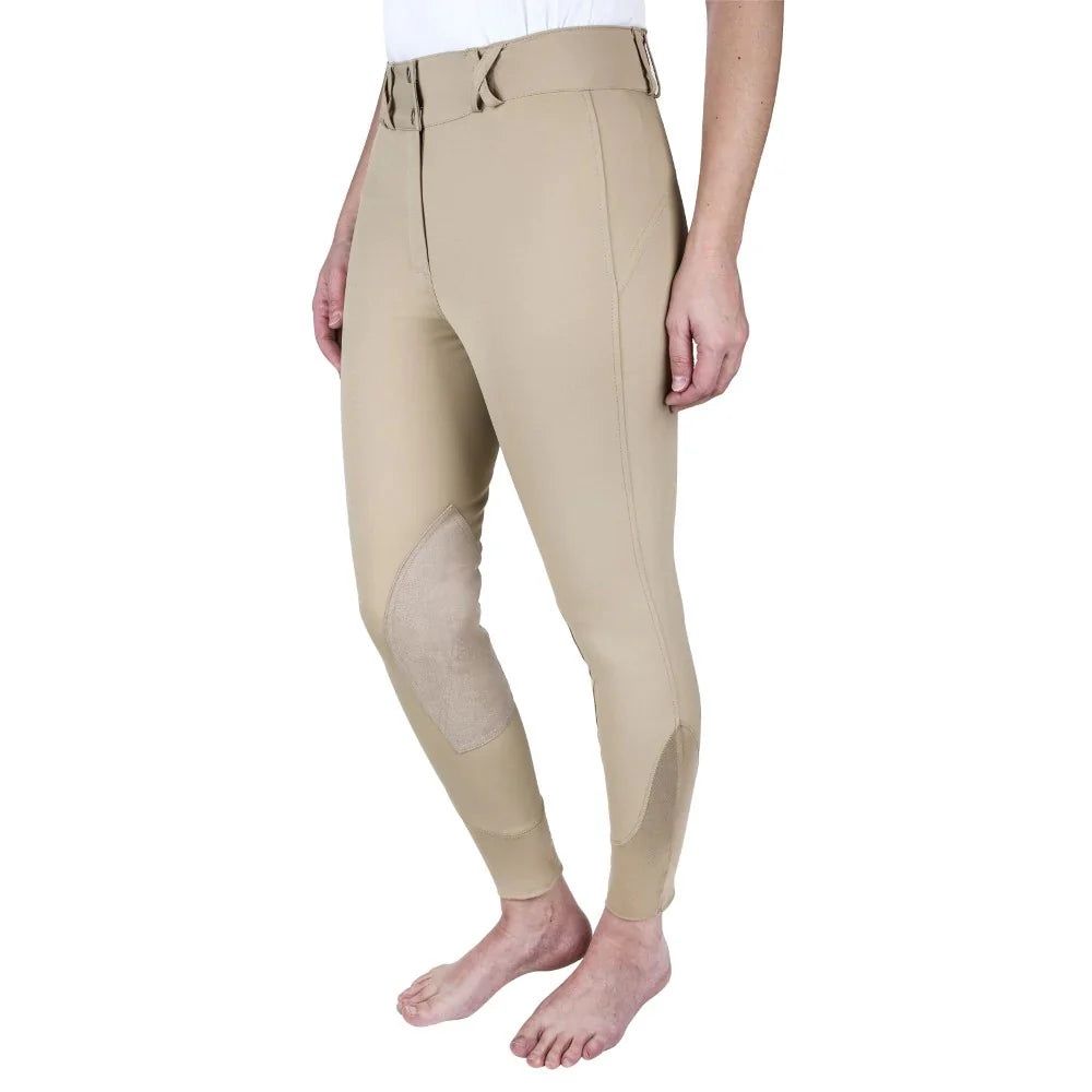 Equine Couture™ Charlotte Suede Knee Patch Breech, Color: safari, Size: 24