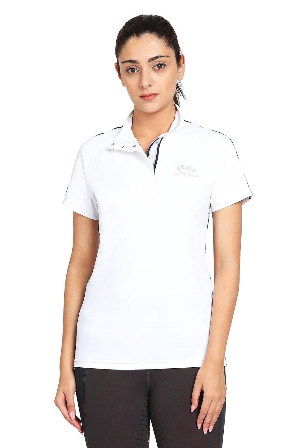 Equine Couture™ Ladies Eliana Short Sleeve Show Shirt, COLORS: White, Size: XS