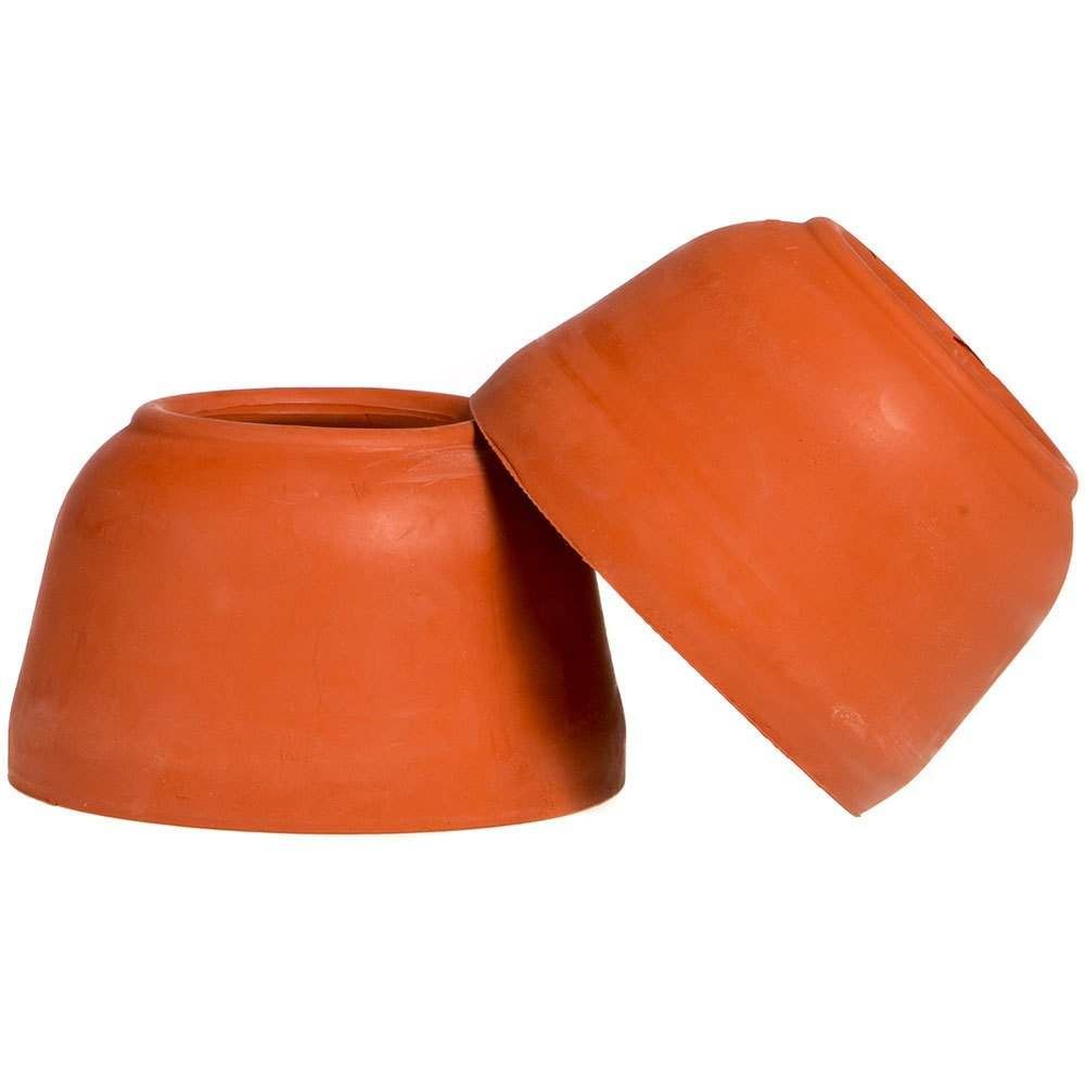 Pull On Rubber Bell Boots, Color: RED-RUBBER, Size: M