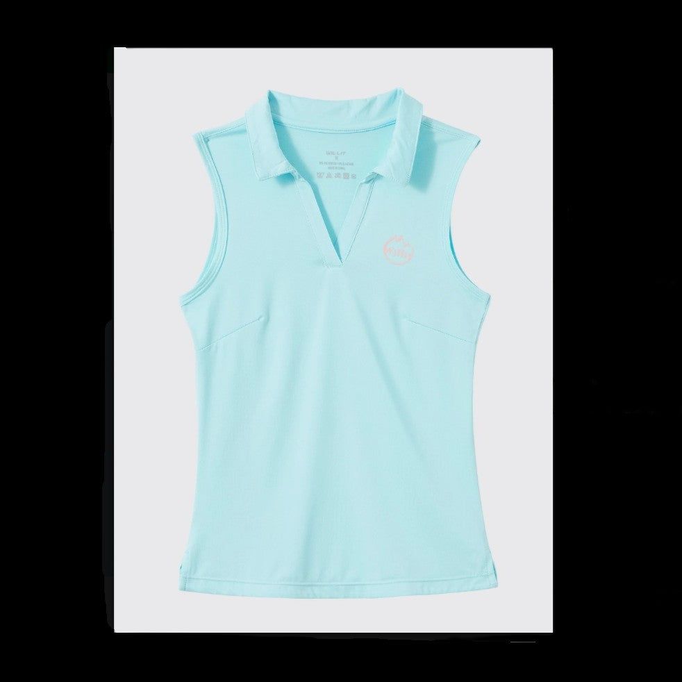 Girls' UPF 50+ Sleeveless Sun Shirt, Color: light-blue, Size: XS