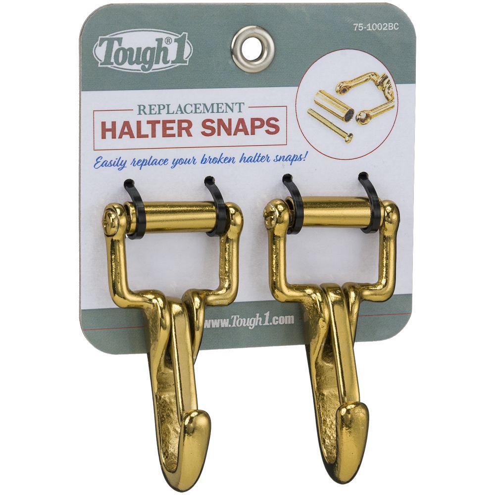Halter Replacement Snaps 2 Pack, Options: Brass-plated finish