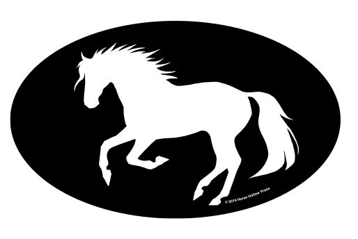 HHP Assorted Horse Oval Stickers, Style: CANTERING HORSE