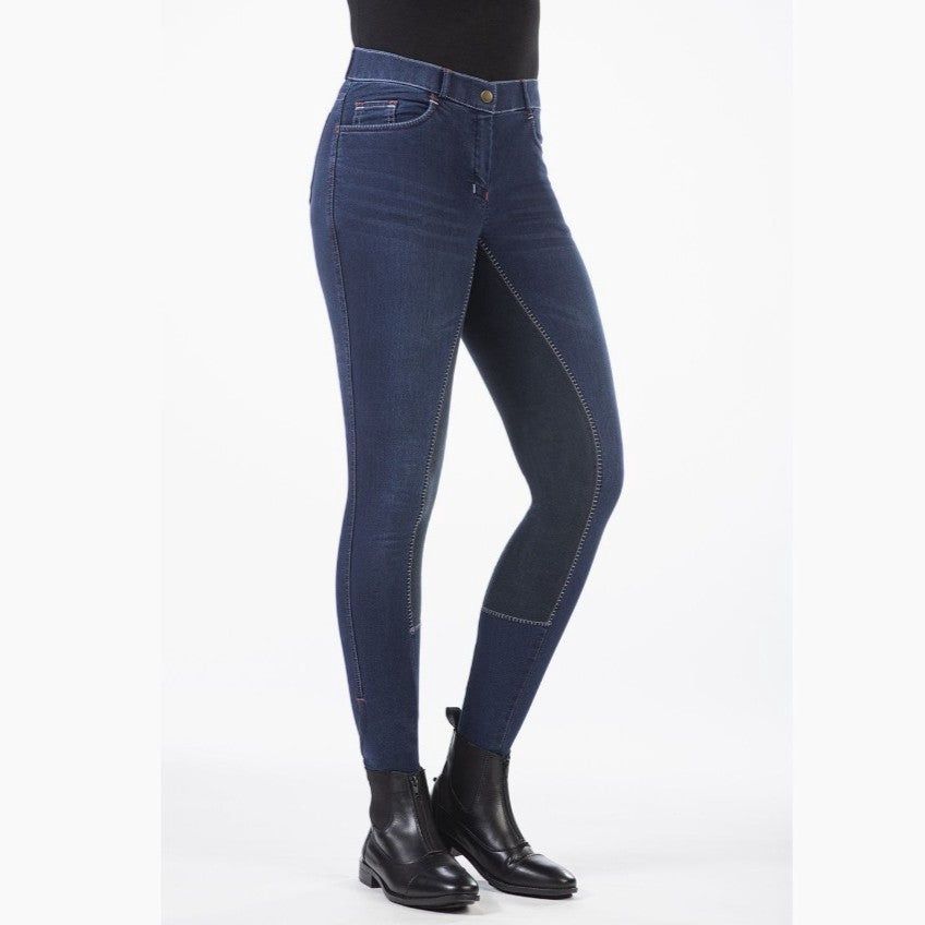 HKM Children's Summer Denim Riding breech 3/4 Alos seat