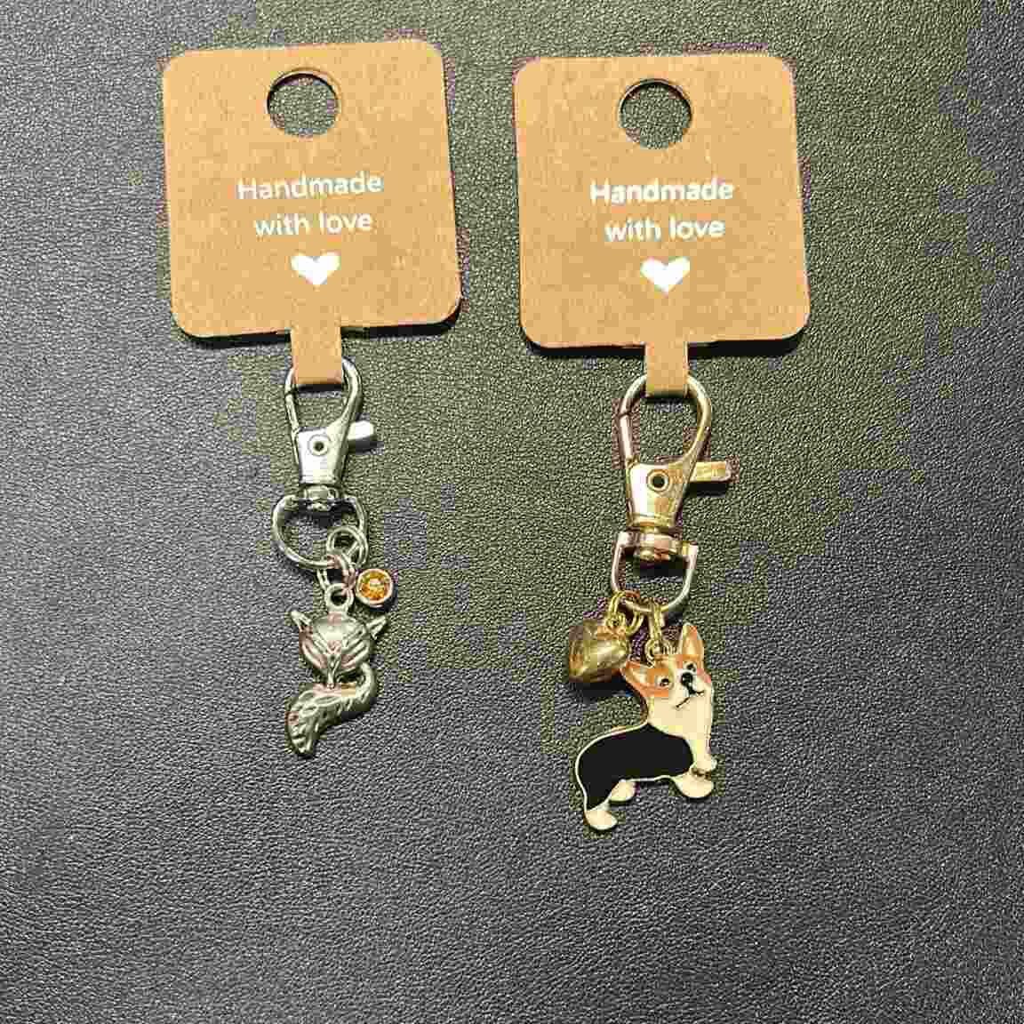 Handmade Animal Charm Key Chain, Options: Corgi Dog