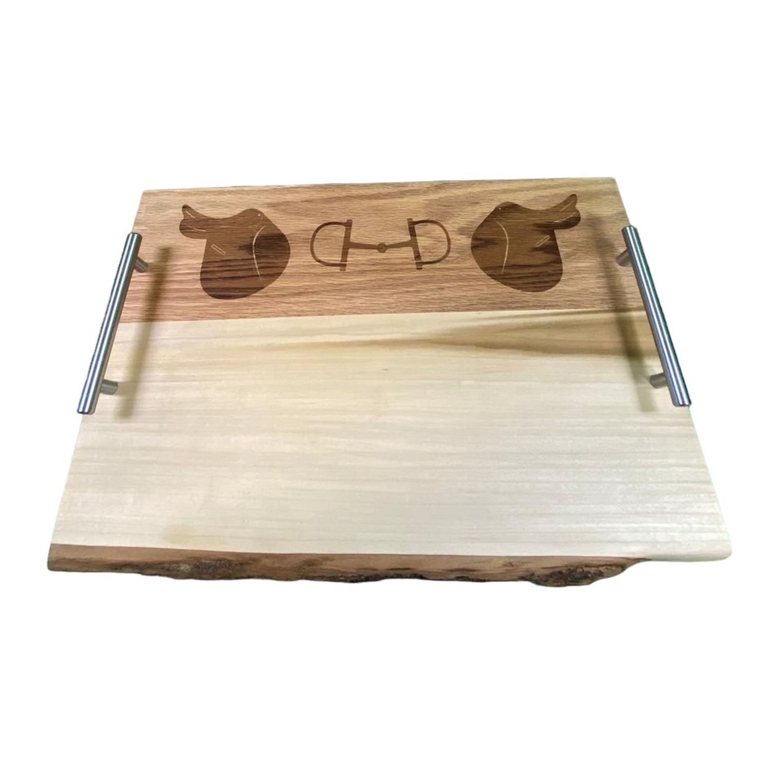 HorseHairz Equestrian Charcuterie Board, Style: Snaffle w/ Saddle
