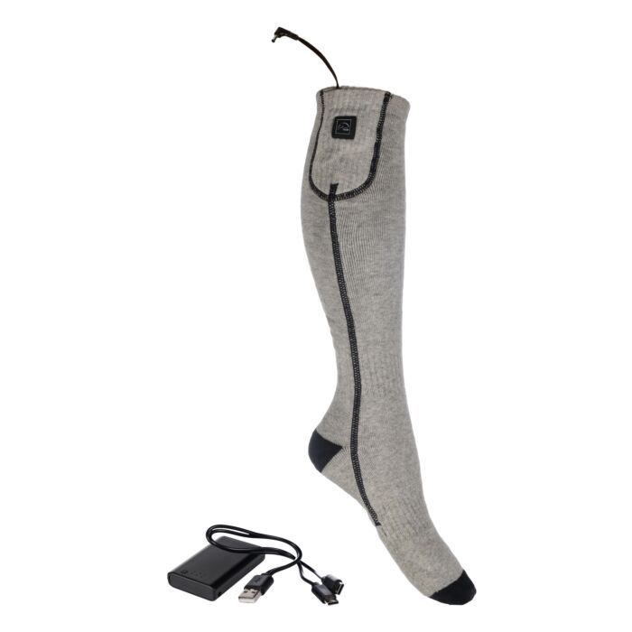 HKM Keep Warm Heating Socks, COLORS: Grey/Black, Size: 35-38