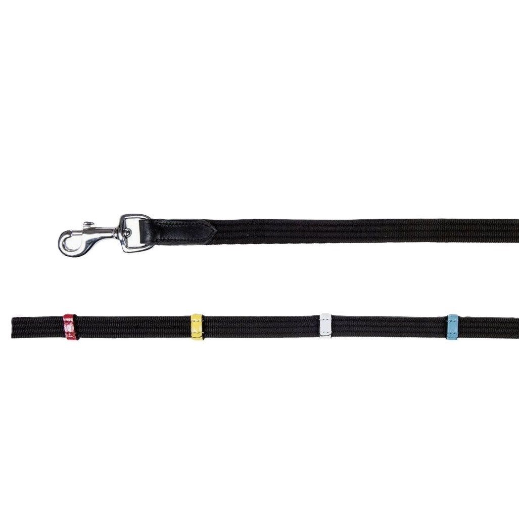 HKM Web Reins with Colored Loops, Color: black-2, Size: Cob