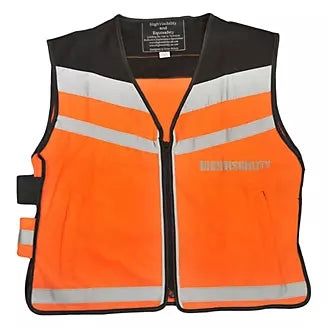 HighVizibility Reflective Waistcoat, Color: Orange, Size: S