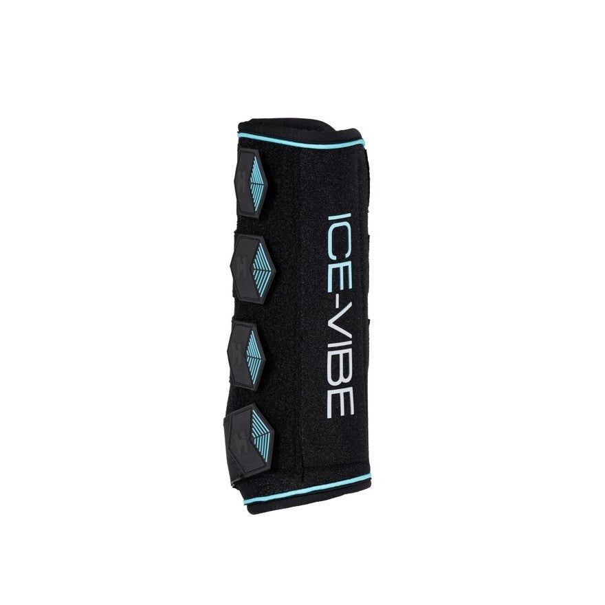 Horseware® Ice-Vibe® Leg Wraps, Choose an option: Horse, Color: Black/Aqua