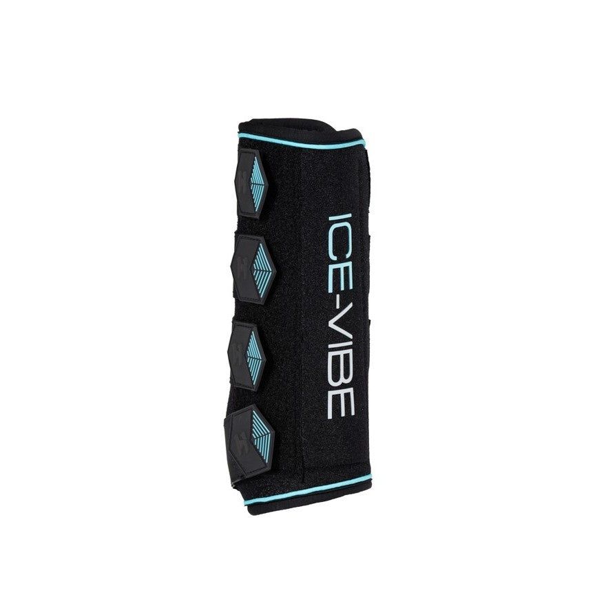 Horseware® Ice-Vibe® Leg Wraps, Choose an option: Horse, Color: Black/Aqua