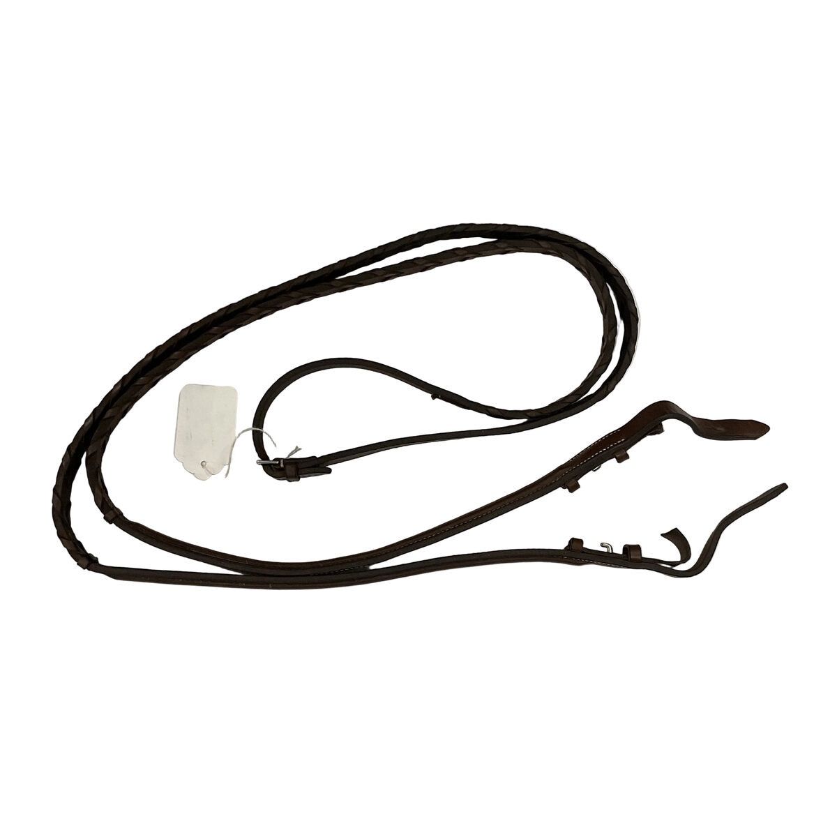 KHS-E Fancy Raised Laced Pony Reins, Color: brown