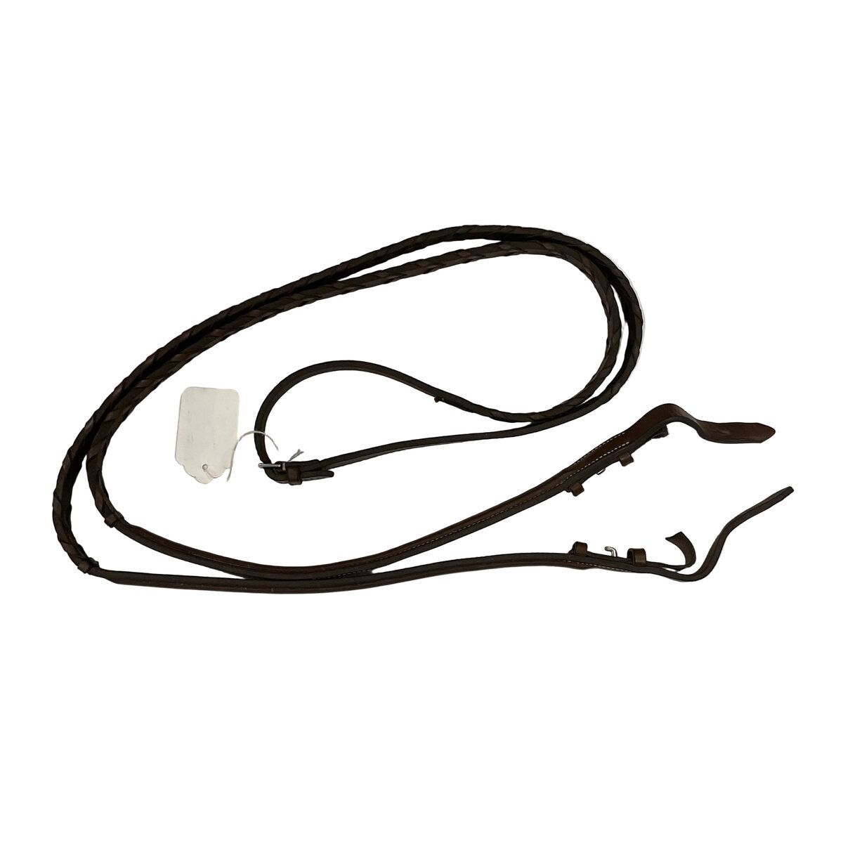 KHS-E Fancy Raised Laced Pony Reins, Color: brown