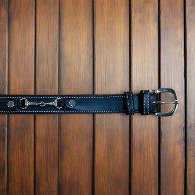 Equestrian Leather Snaffle Bit Belt